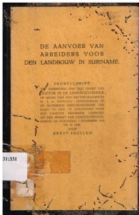 De Aanvoer van Arbeiders voor den Landbouw in Suriname