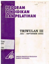 Program Pendidikan dan Pelatihan Triwulan III.Juli-September 2002