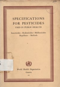 Spesifications For Pesticides Used In Public Health