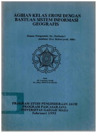 Agihan Kelas Erosi Dengan Bantuan Sistem Informasi Geografis