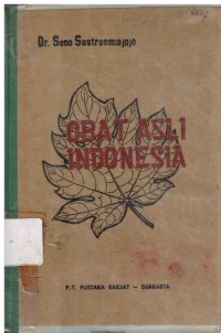 Obat asli Indonesia. Tjet. II