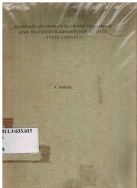 Interrelationships Between Pottassium and magnesium Absorption by oats (Avena Sativa L)