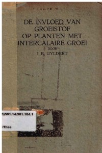 De Invloed van Groeistof of Planten met Intercalaire Groei