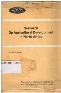 Research on agricultural development in Africa