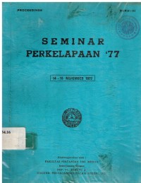 Proceedings Seminar Perkelapaan '77 : 14-16 Nopember 1977 BUKU-III