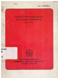 Pedoman penyelenggaraan penyuluhan perkebunan di UPP