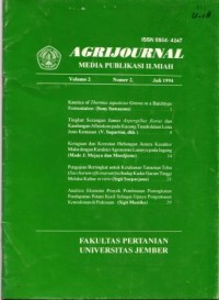 Agri Journal Volume.2 No.2 Juli 1994