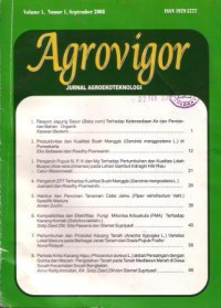 Agrovigor Volume. 3 Nomor. 1  Maret 2010