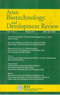 Asian Biotechnology and Development Review Vol. 14 No. 1 March 2012