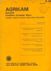 Agrikam Buletin Penelitian Pertanian Maros Vol. 5 No.2 Mei 1990