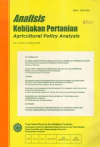 Analisis Kebijakan Pertanian (Agricultural Policy Analysis) Volume 1 Nomor 2, Juni 2003