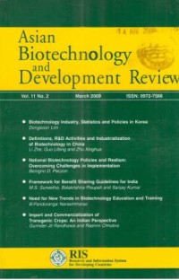 Asian Biotechnology and Development Review Vol. 11 No. 2 March 2009