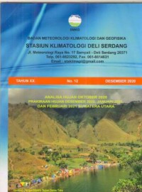 Badan Meteorologi Klimatologi dan Geofisika Deli Serdang Tahun XX No. 12 Desember 2020