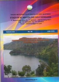 Badan Meteorologi Klimatologi dan Geofisika Deli Serdang Tahun XVIII No. 06 Juni 2018