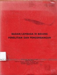 Badan/lembaga di bidang penelitian dan pengembangan