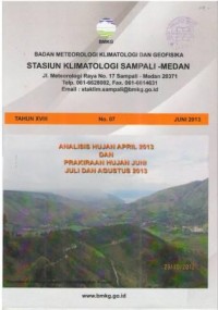 Badan Meteorologi Klimatologi dan Geofisika Tahun XVIII No.07 Juni 2013