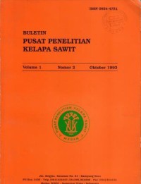 BULETIN PUSAT PENELITIAN KELAPA SAWIT Vol.2 No.2 April-Juni 1994