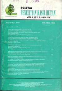 Buletin Penelitian Kehutanan Vol.12 No.3  OKTOBER  1996