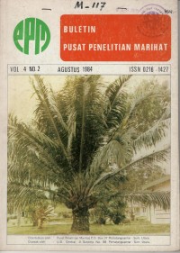 BULETIN PUSAT PENELITIAN MARIHAT VOL. 4 NO. 2 AGUSTUS 1984