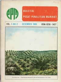 BULETIN PUSAT PENELITIAN MARIHAT VOL.5 NO. 3 DESEMBER 1985