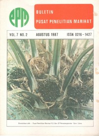 BULETIN PUSAT PENELITIAN MARIHAT VOL.7 NO. 2 AGUSTUS 1987