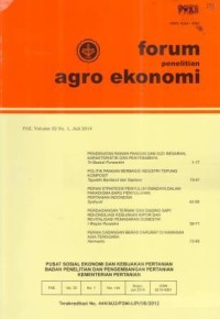 Forum Penelitian Agro Ekonomi Volume 32 No. 1, Juli 2014