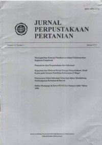 Jurnal Perpustakaan Pertanian Volume 10 Nomor 1 Januari 2001