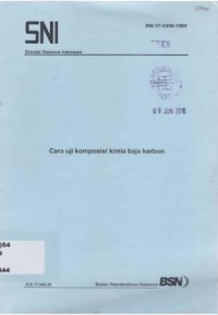 Cara Uji Komposisi Kimia Baja Karbon