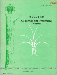 Bulletin Balai Penelitian Perkebunan Medan Volume 11 No 4 Desember 1980