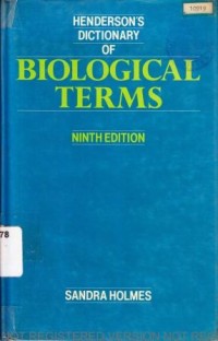 Henderson's Dictionary of Biological Terms