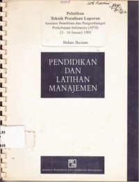 Pelatihan Teknik Penulisan Laporan Asosiasi Penelitian dan Pengembangan Perkebunan Indonesia (AP3I)