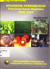 Statistik perkebunan tree crop estate statistics 2008 - 2010