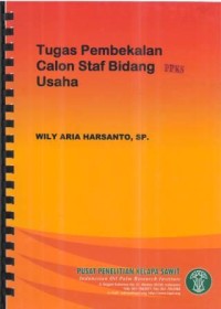 Tugas Pembekalan Calon Staf Bidang Usaha