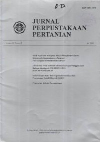 Jurnal Perpustakaan Pertanian Volume 11 Nomor 2 Juli 2002