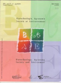 Biotechnologie, Agronomie Societe et Environnement Volume 19 No 2 Tahun 2015