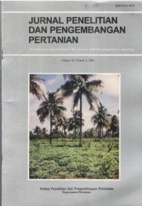 Jurnal Penelitian dan Pengembangan Pertanian Volume 22 Nomor 1 Tahun 2003