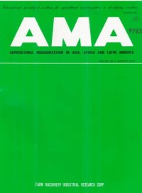 Agricultural Mechanization in Asia, Africa and Latin America (AMA) Vol.46 No.1 Winter 2015