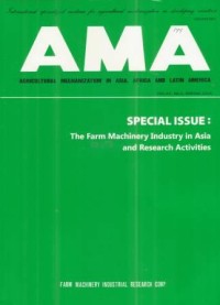 Agricultural Mechanization in Asia, Africa and Latin America (AMA) Vol.47 No.2 SPRING 2016