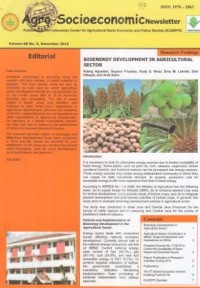 Agro-Socioeconomic Newsletter Vol. 08 No. 3 Desember 2015