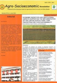 Agro-Socioeconomic Newsletter Vol. 7 No. 2 Juni 2013