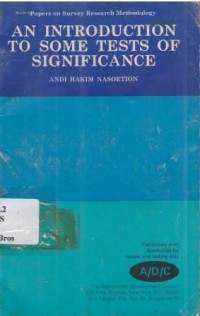 An Introduction to Some Tests of Significance