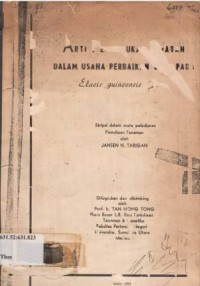 Arti Penyerbukan Buatan dalam Usaha Perbaikan Buah Pada Eleais guineensis Jacq.