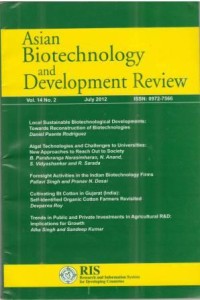 Asian Biotechnology and Development Review Vol. 14 No. 2 July 2012