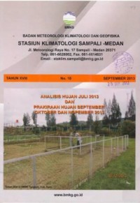 Badan Meteorologi Klimatologi dan Geofisika Tahun XVIII No. 10 September 2013