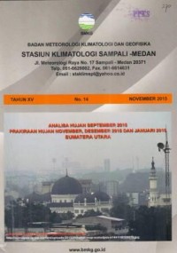 Badan Meteorologi Klimatologi dan Geofisika Tahun XV No. 14 November 2015