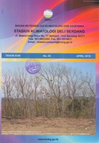 Badan Meteorologi Klimatologi dan Geofisika Deli Serdang Tahun XVIII No. 04 April 2018