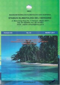 Badan Meteorologi Klimatologi dan Geofisika Tahun XVII No. 03 Maret 2017