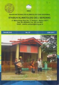 Badan Meteorologi Klimatologi dan Geofisika Deli Serdang Tahun XVII No. 07 Juni 2017