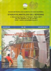 Badan Meteorologi Klimatologi dan Geofisika Deli Serdang Tahun XVII No. 09 Agustus 2017