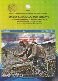 Badan Meteorologi Klimatologi dan Geofisika Deli Serdang Tahun XVII No. 11 September 2017